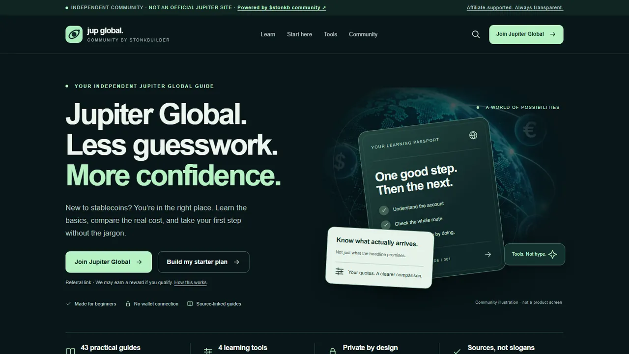 الصفحة الرئيسية لمجتمع Jupiter Global: تخمين أقل، وثقة أكبر